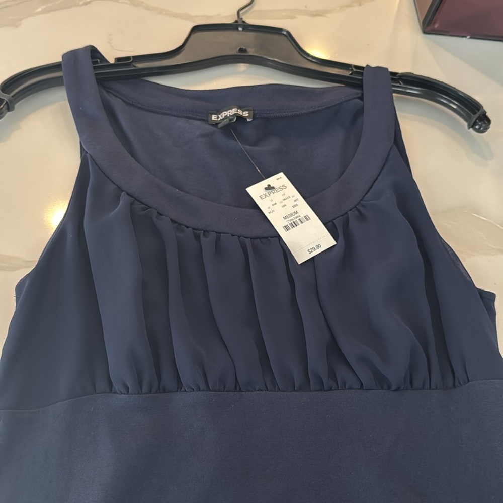 NWT Express navy tank camisole M - Picture 2 of 6